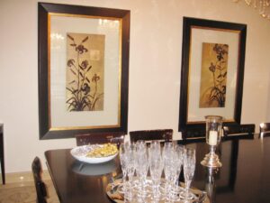 A pair of prints dinning room